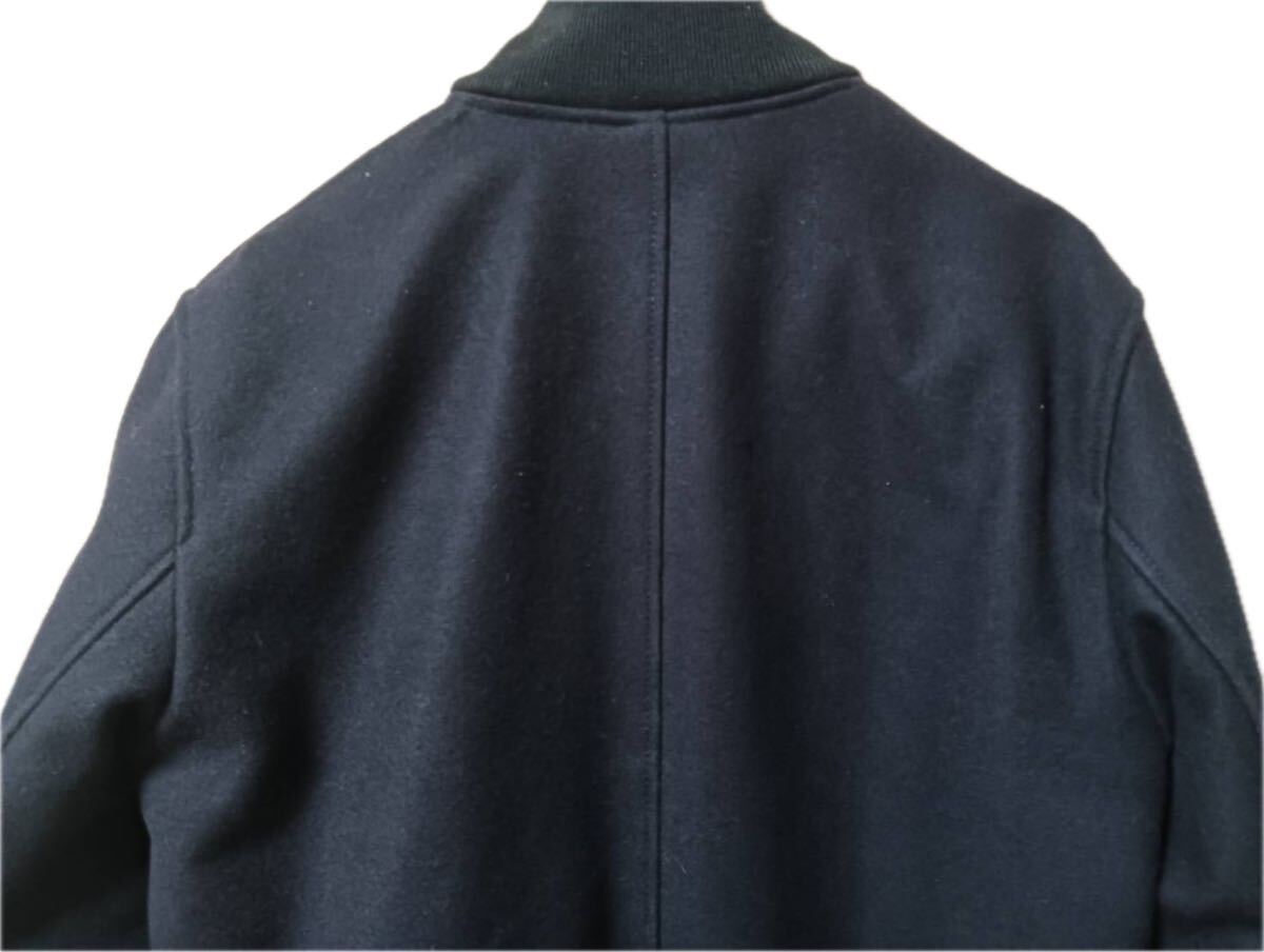 ZARA ザラ メンズ ジャケット ネイビー ウール混 ブルゾン スタンドカラー ジップデザイン カジュアル アウター 美品 Lサイズ_画像5