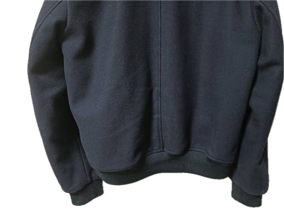 ZARA ザラ メンズ ジャケット ネイビー ウール混 ブルゾン スタンドカラー ジップデザイン カジュアル アウター 美品 Lサイズ_画像6