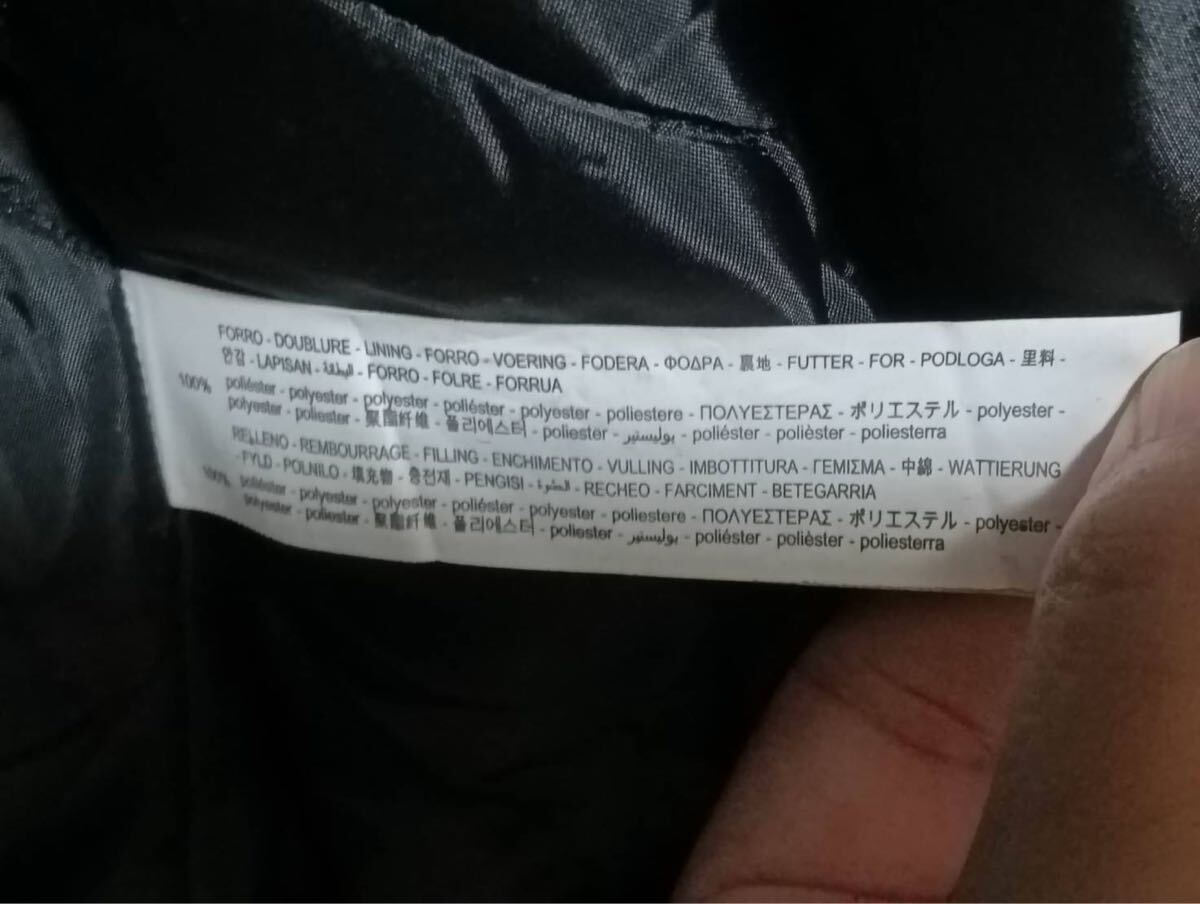 ZARA ザラ メンズ ジャケット ネイビー ウール混 ブルゾン スタンドカラー ジップデザイン カジュアル アウター 美品 Lサイズ_画像9