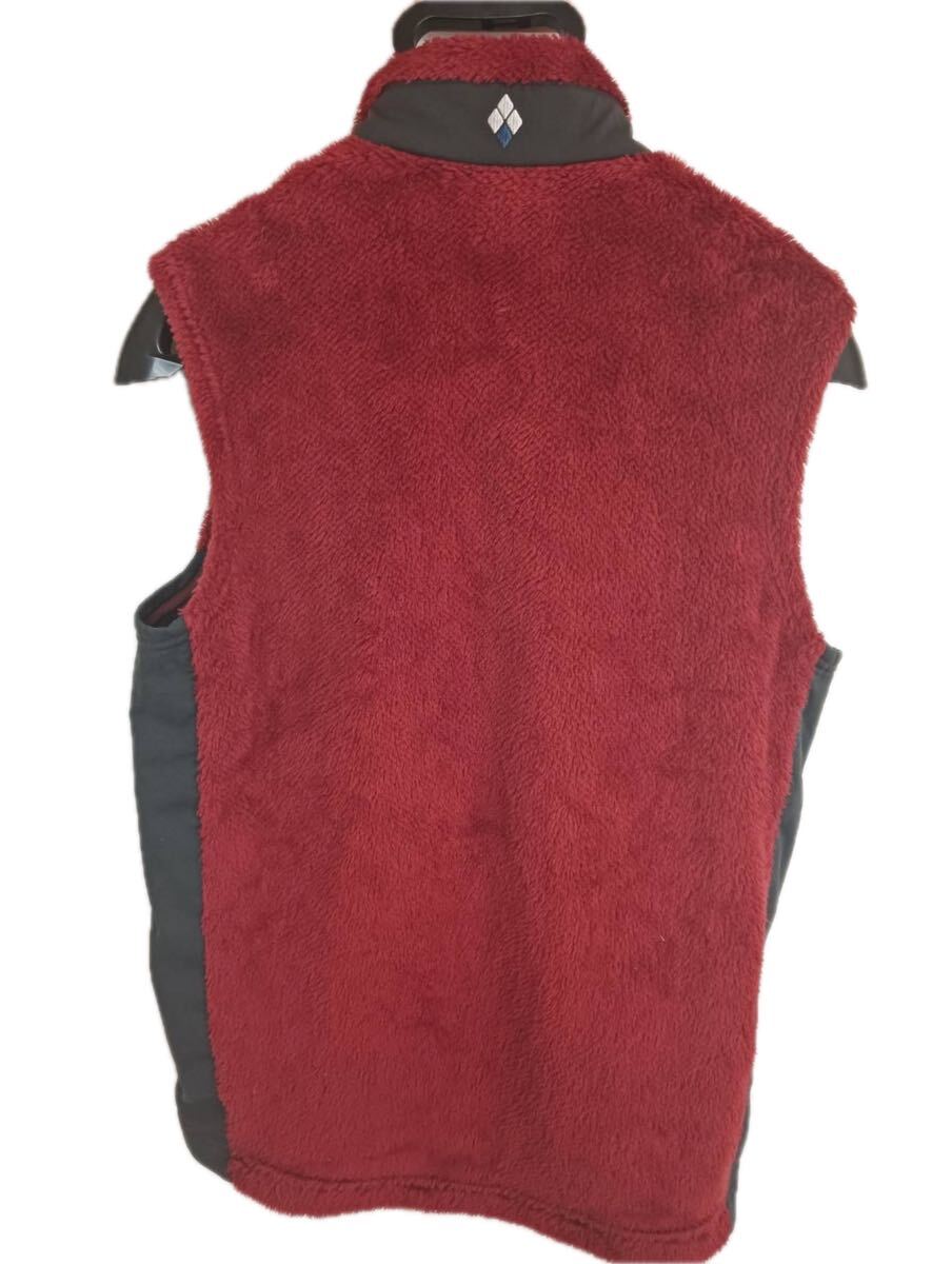 【極美品】mont-bell モンベル クリマエア ベスト メンズ M レッド系 フリース 撥水 保温 登山 アウトドア 人気モデル_画像5