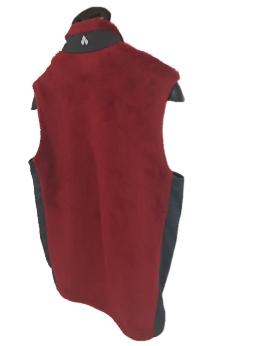 【極美品】mont-bell モンベル クリマエア ベスト メンズ M レッド系 フリース 撥水 保温 登山 アウトドア 人気モデル_画像6