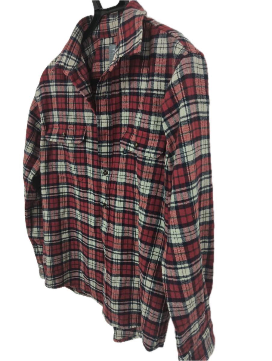 【良品】Mizuno ミズノ メンズ L チェックシャツ 長袖 フランネル調 チェック柄 アウトドア スポーツブランド_画像3