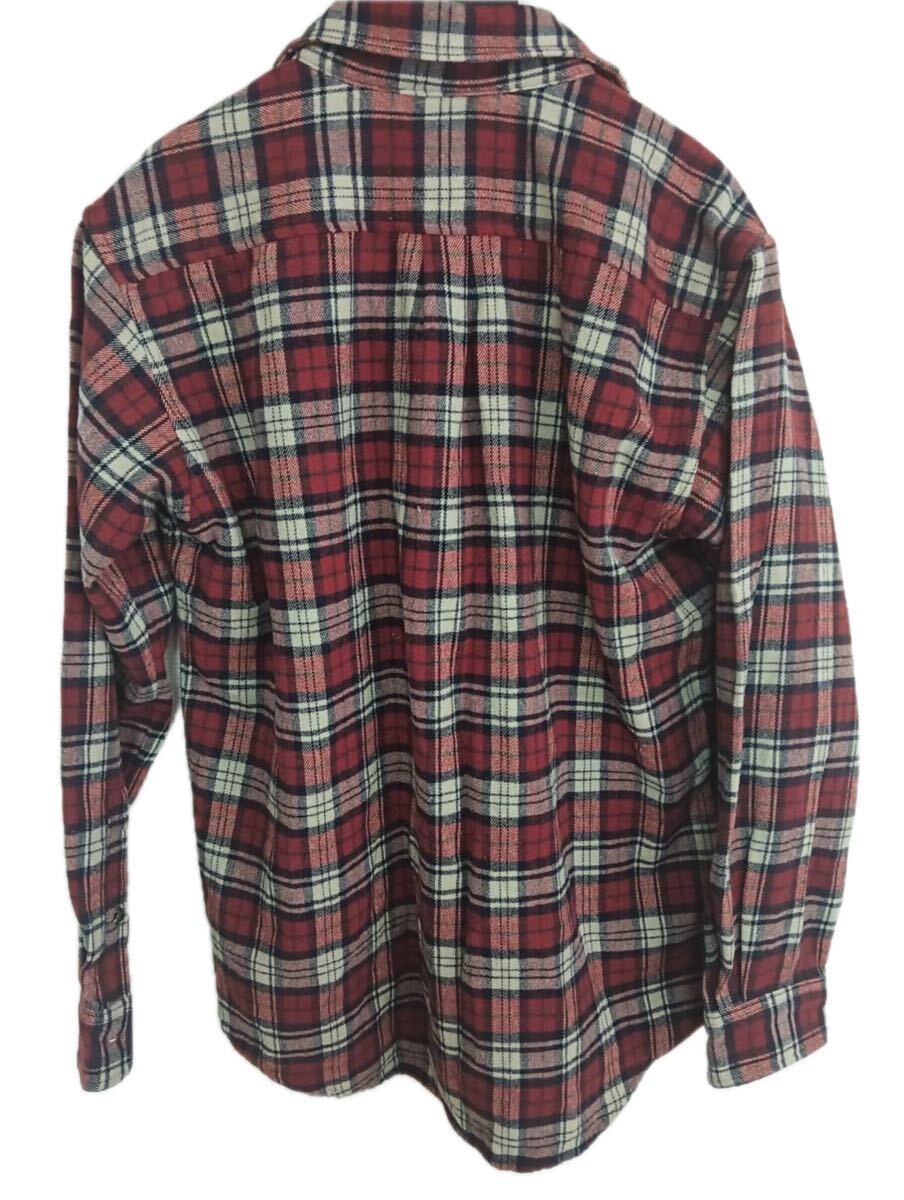 【良品】Mizuno ミズノ メンズ L チェックシャツ 長袖 フランネル調 チェック柄 アウトドア スポーツブランド_画像5