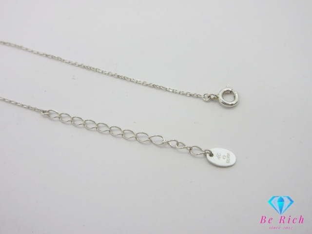 4℃ ヨンドシー SILVER シルバー K10 WG ジルコニア 付 デザイン ネックレス ペンダント 10金 ホワイト ゴールド 【中古】 ba3235_画像5