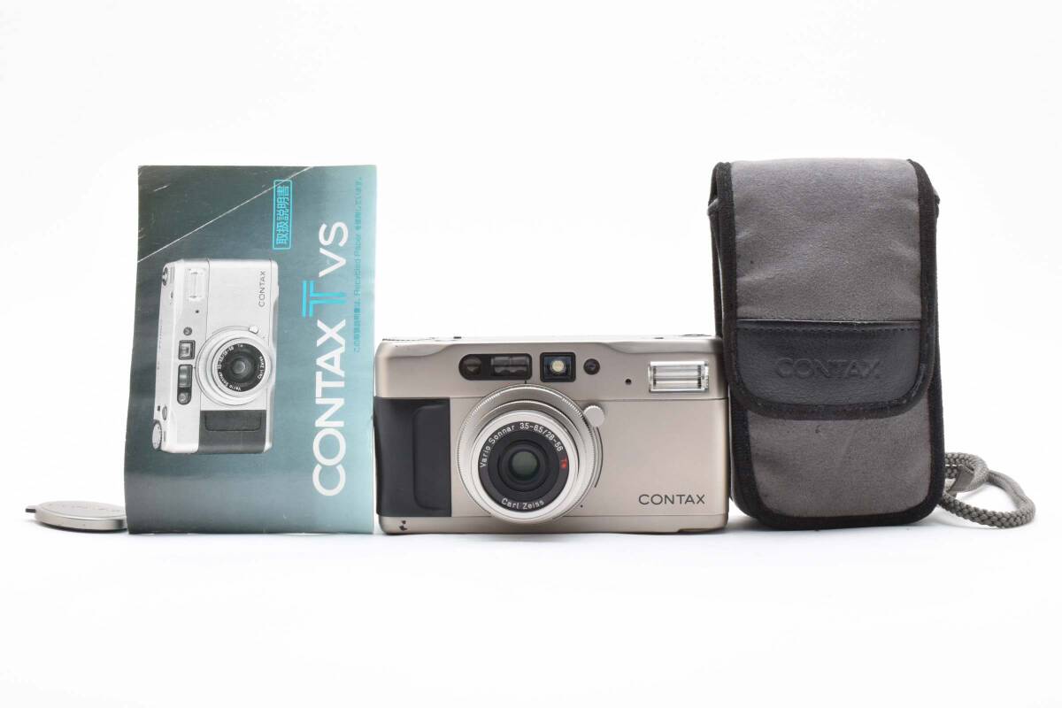 美品 Contax T VS 35mmコンパクトフィルムカメラ ケース付 コンタックス 247_画像1