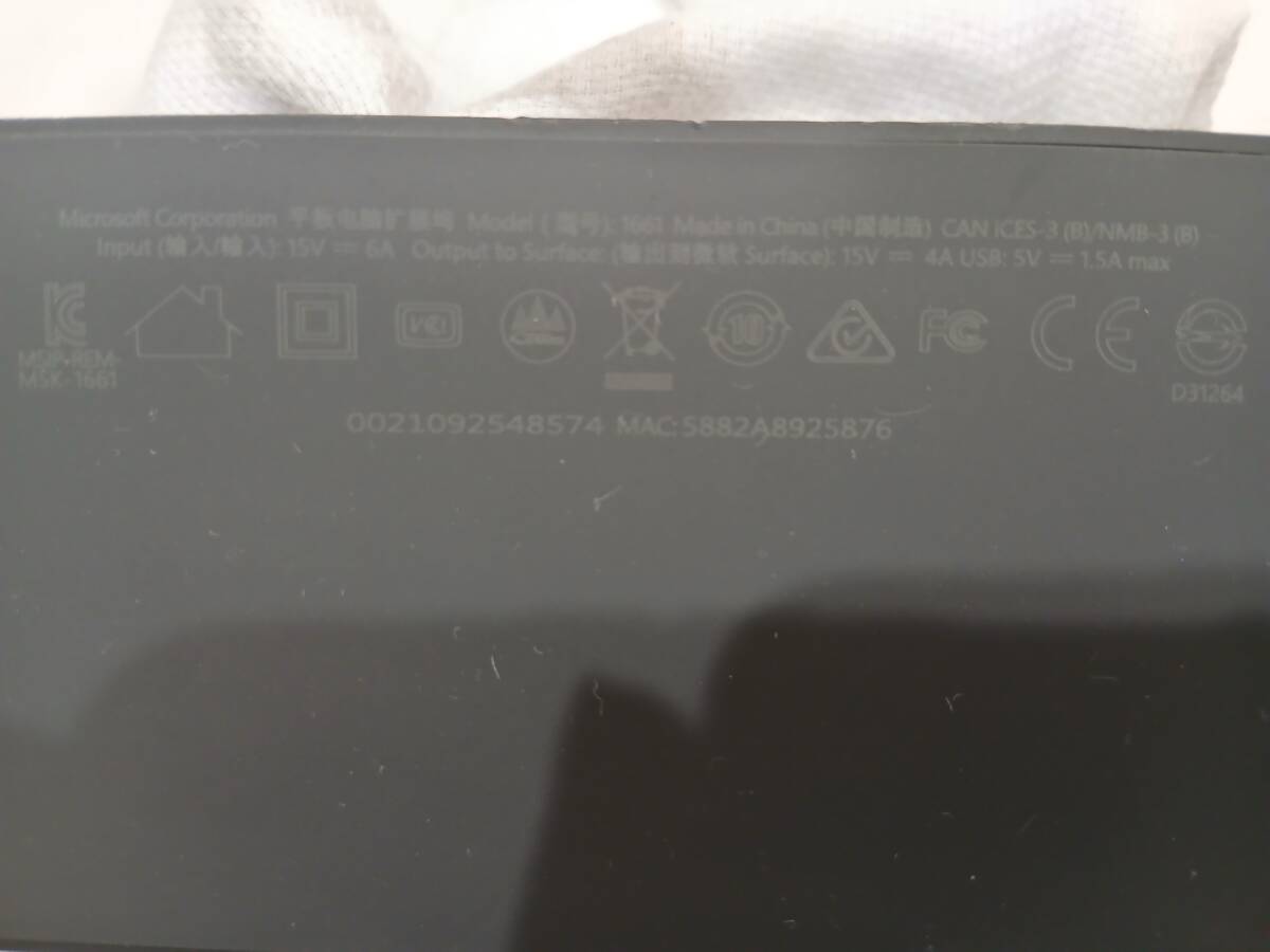 【動作未確認 1セット】Microsoft Surface Dock model:1661 専用ACアダプター model:1749 ドッキングステーション ★_画像5