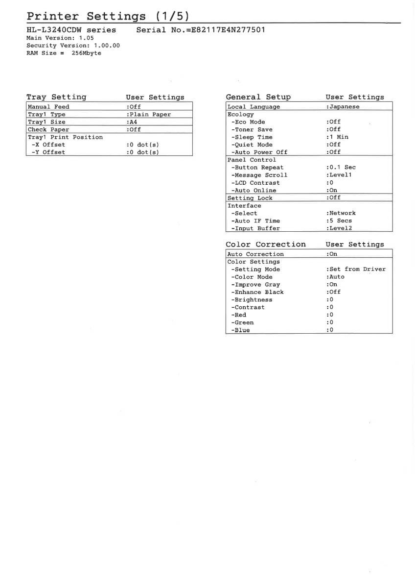 brother A4カラーレーザープリンター HL-L3240CDW 無線LAN 自動両面プリント対応 カウンター数 17307 管理番号P-331 〇_画像6
