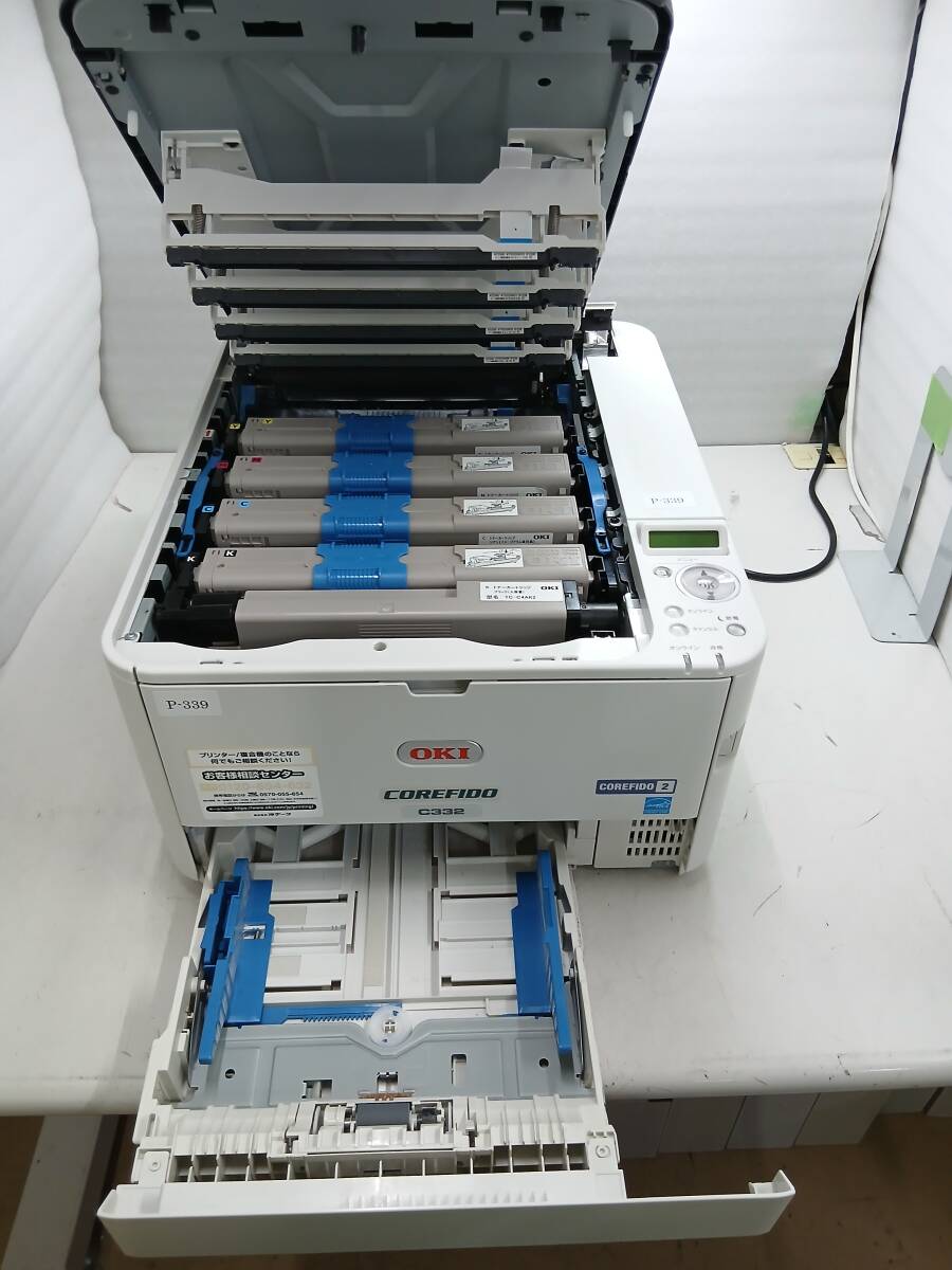 OKI 沖データ COREFIDO2 C332dnw カラーレーザーLEDプリンター 無線LAN カウンター総数71849 管理番号P-339 ★_画像4