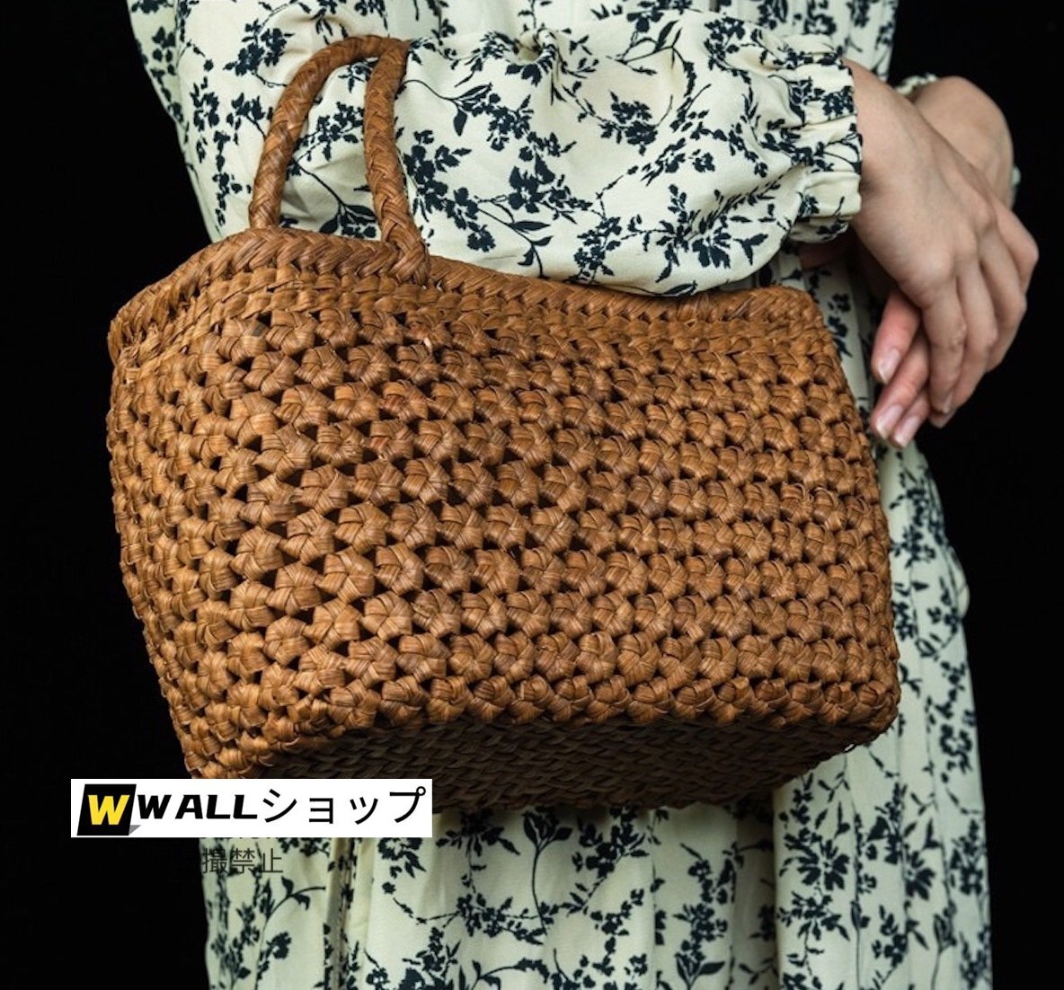 新品山葡萄かごバッグ 手編み山葡萄籠バッグ バスケット籐かご 高級ハンドバック 職人手作り良品_画像4