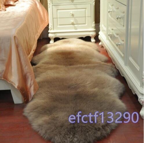 天然ムートンフリース ファー マッ メリノムートン100%ラグマット★ムートンラグ2p 75*180cm_画像2