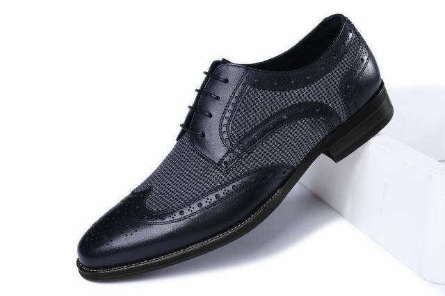 ビジネスシューズ メンズシューズ シューズ イギリス風 靴 千鳥柄 フォーマル 紳士靴 イギリス風 ブラック 26.5cm_画像4