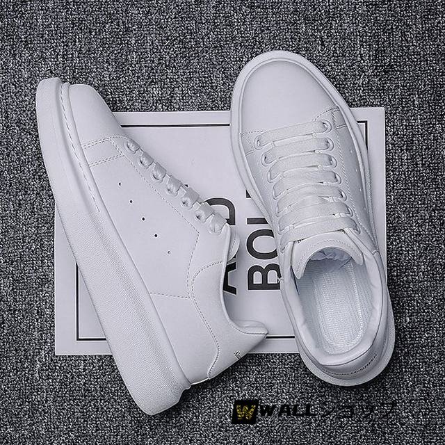 スニーカー　スリッポン メンズ メンズシューズ　キャンバススニーカー　厚底 撥水 防滑ソール　運動靴 軽量 カジュアル ホワイト27cm_画像4