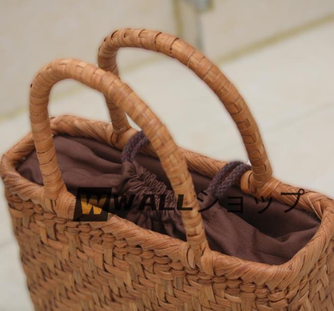極品 人気推薦★職人の手作り山葡萄かごバッグ 手編み山葡萄籠バッグ バスケット籐かご_画像5