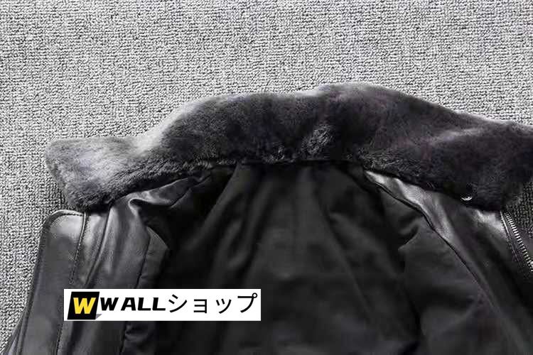 革ジャン 羊革 革カジュアル　ライダース　おすすめ　ボア　S～4XLサイズ選択可能_画像2