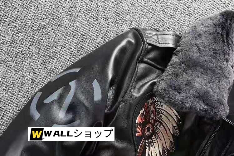 革ジャン 羊革 革カジュアル　ライダース　おすすめ　ボア　S～4XLサイズ選択可能_画像4