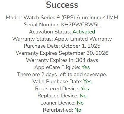 T59 超美品 A2978 Apple Watch Series 9 GPS Alumium 41mm 64GB (9th gen) バッテリー100％ スマートウォッチ 保証期限: 2026年9月30日_画像3