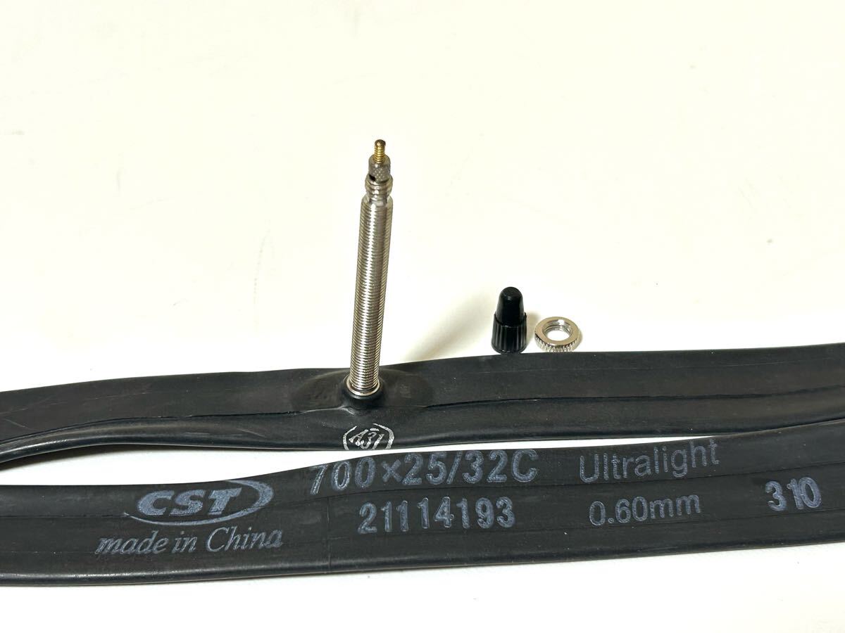 【送料無料特価】実測75g CST UltraLight 700×25-32C 仏式60mmバルブ 新品2個セット《軽量チューブ》_画像2