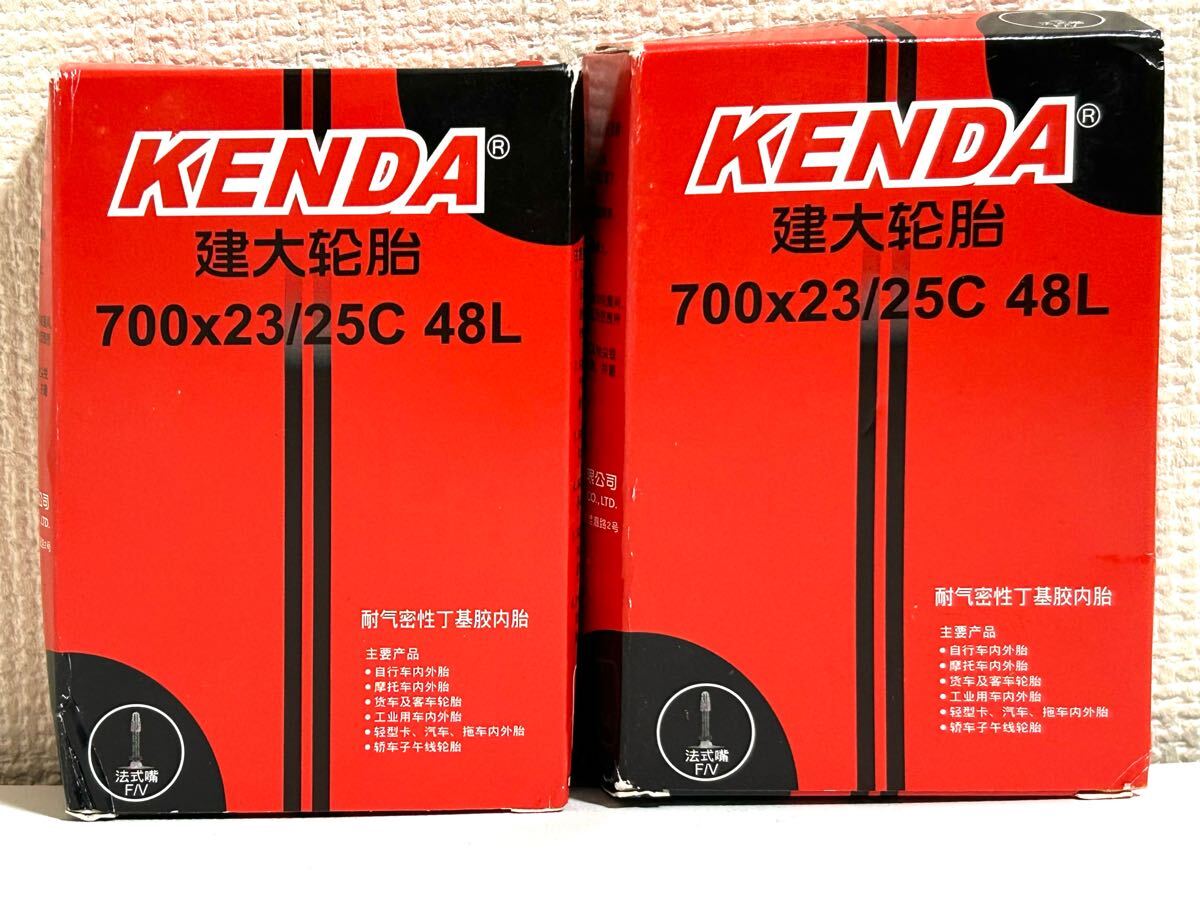 【送料無料】KENDA 700×23-25Cチューブ 仏式バルブ長48mm 新品2個セット《並行輸入品》_画像3