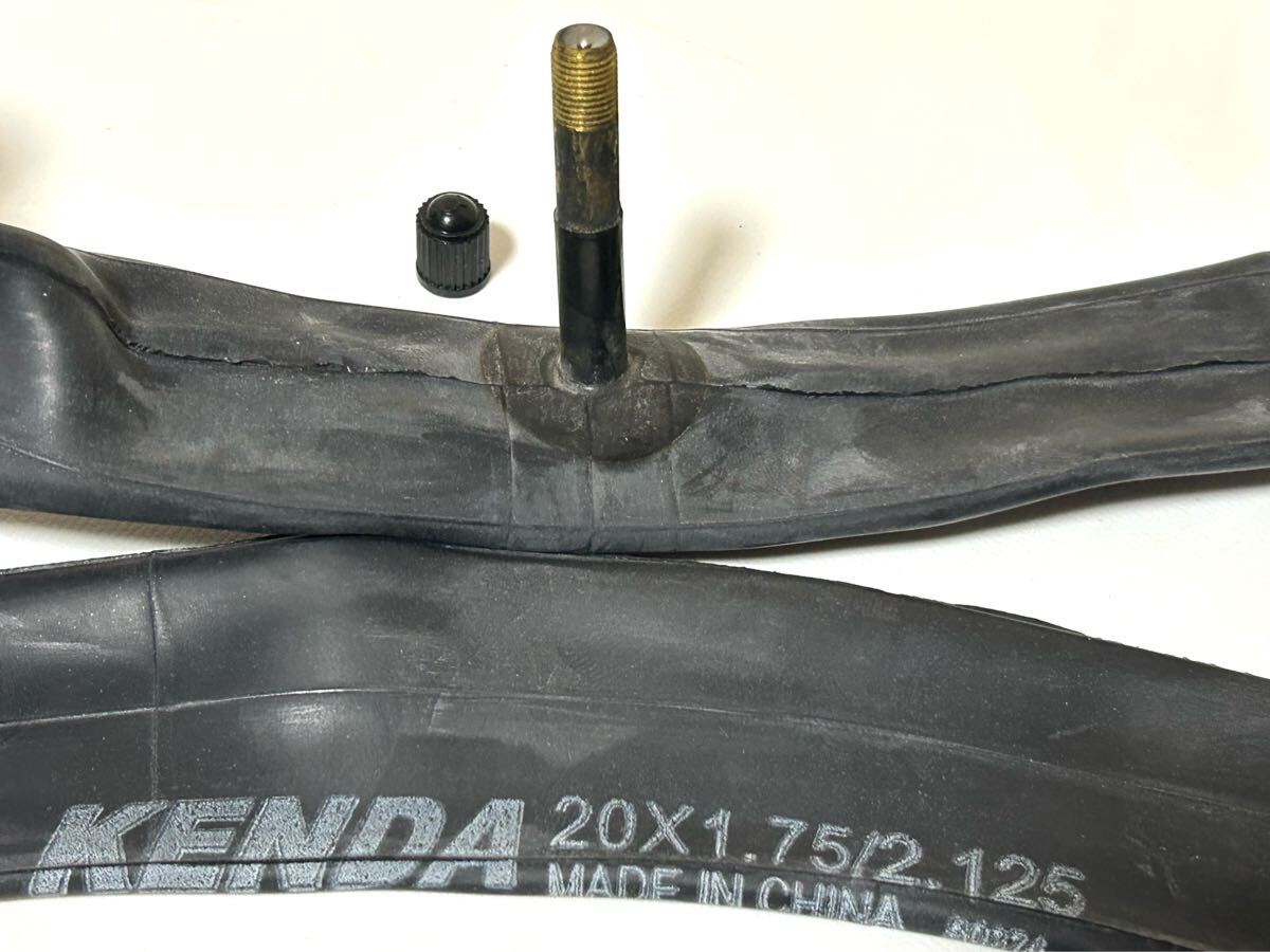 【送料無料】KENDA 20×1.75-2.125 米式バルブ長48mm 新品2個セット《20インチチューブ/シュレッダー/並行輸入品》_画像2