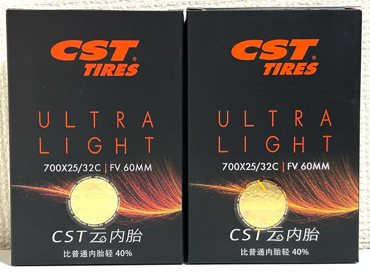 【送料無料特価】実測75g CST UltraLight 700×25-32C 仏式60mmバルブ 新品2個セット《軽量チューブ》_画像3