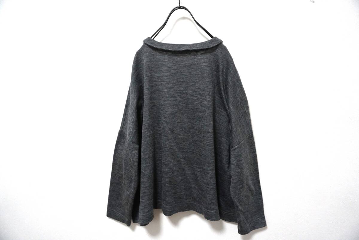 homeworking ショート丈襟付きワイドカットソー M-L 日本製_画像4