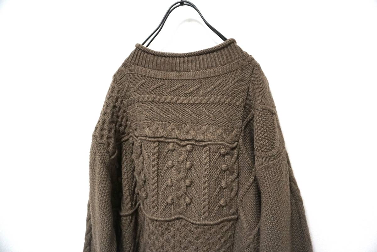 ピュアルセシン 可愛いデザイン パッチワークケーブルニット_画像7