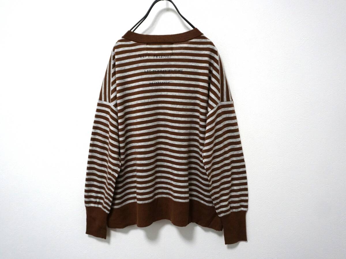 ピュアルセシン 刺繍がポイント ウールブレンドゆるニットソー ①_画像5