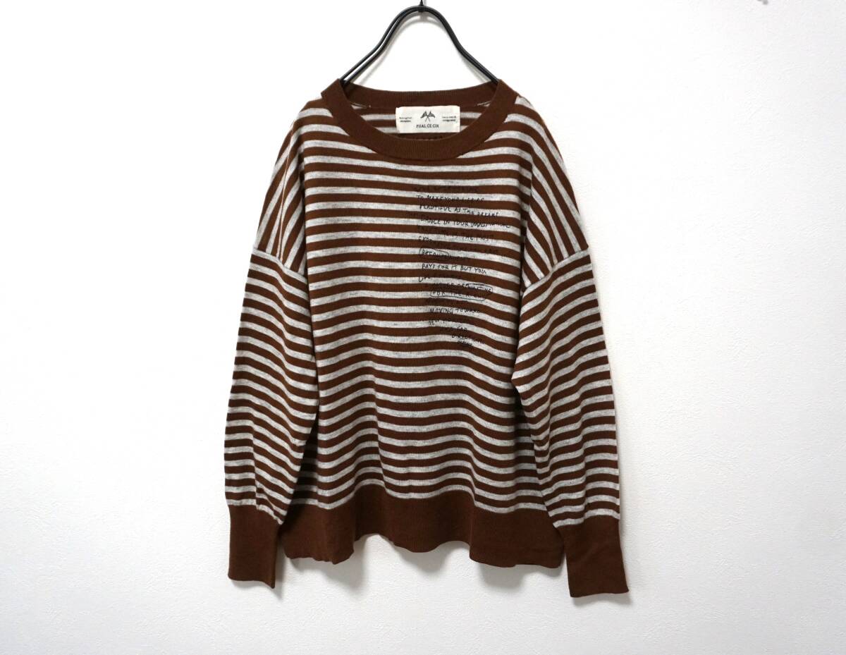 ピュアルセシン 刺繍がポイント ウールブレンドゆるニットソー ①_画像1