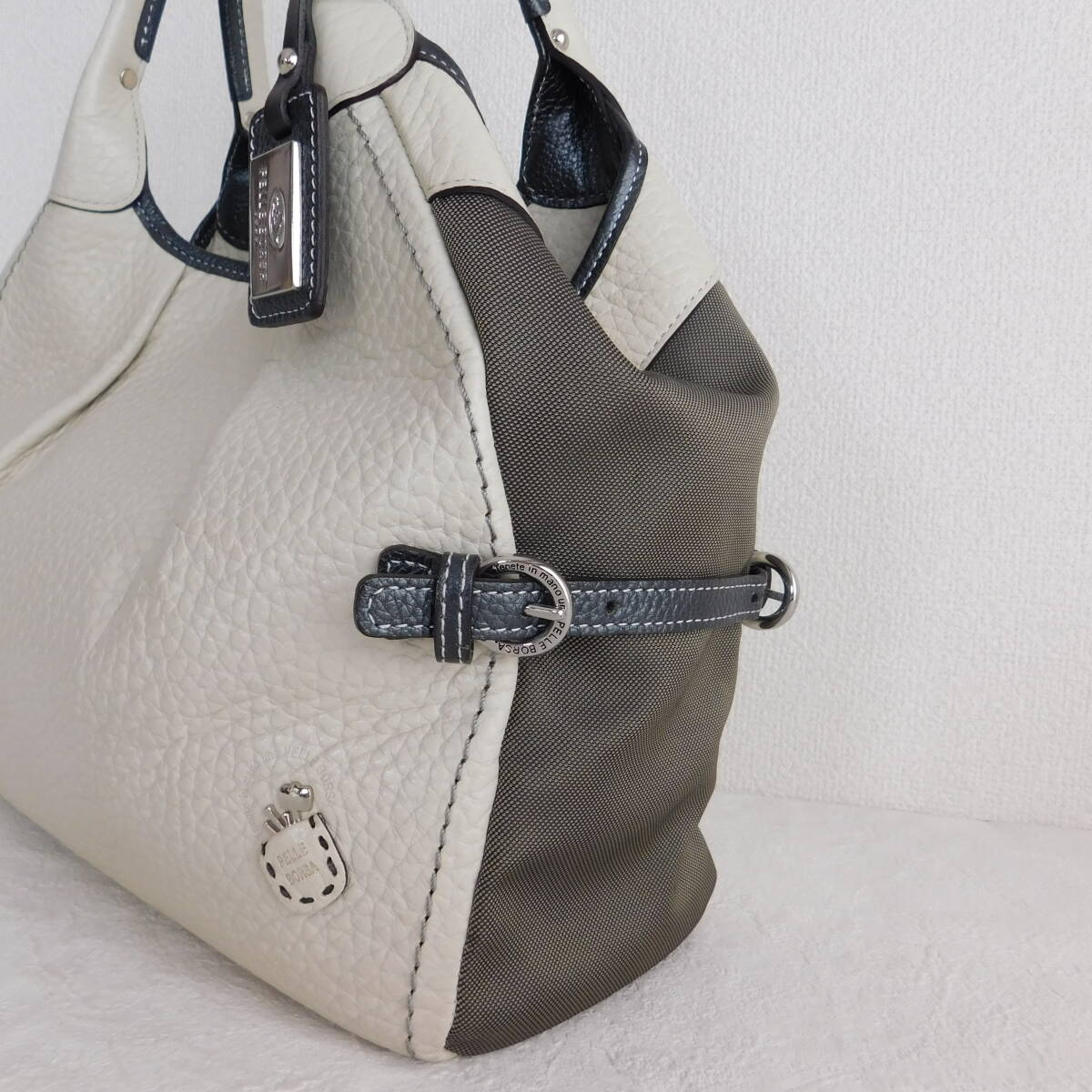 PELLE BORSA★ペレボルサ★新品同様★牛革★トートバッグ★4万円★E173_画像3