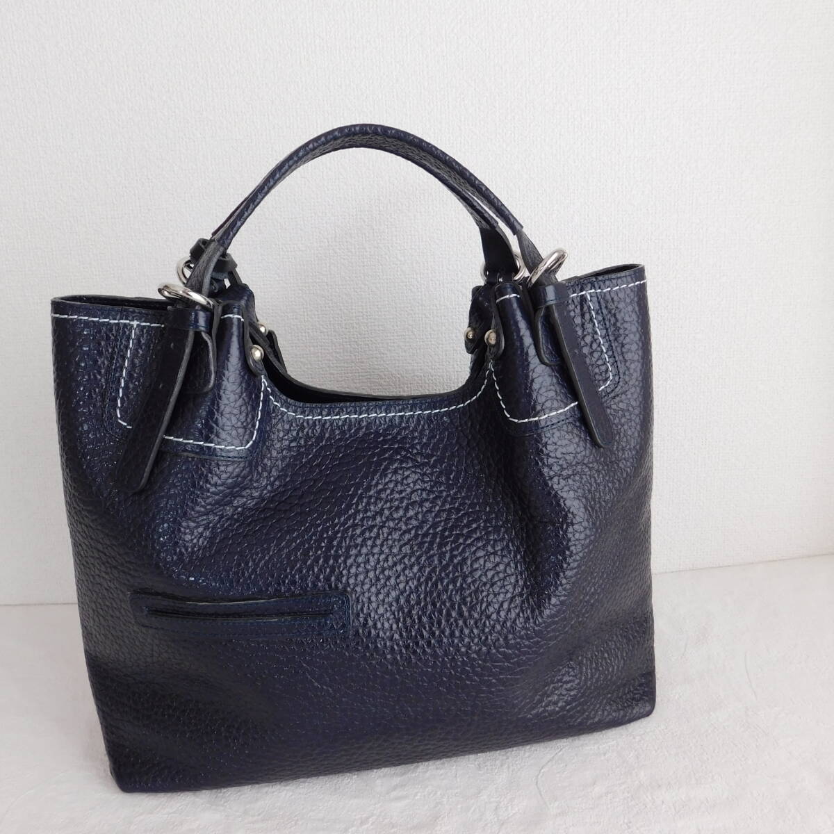 PELLE BORSA★ペレボルサ★定価50760★本革★トートバッグ★美品★E225_画像4