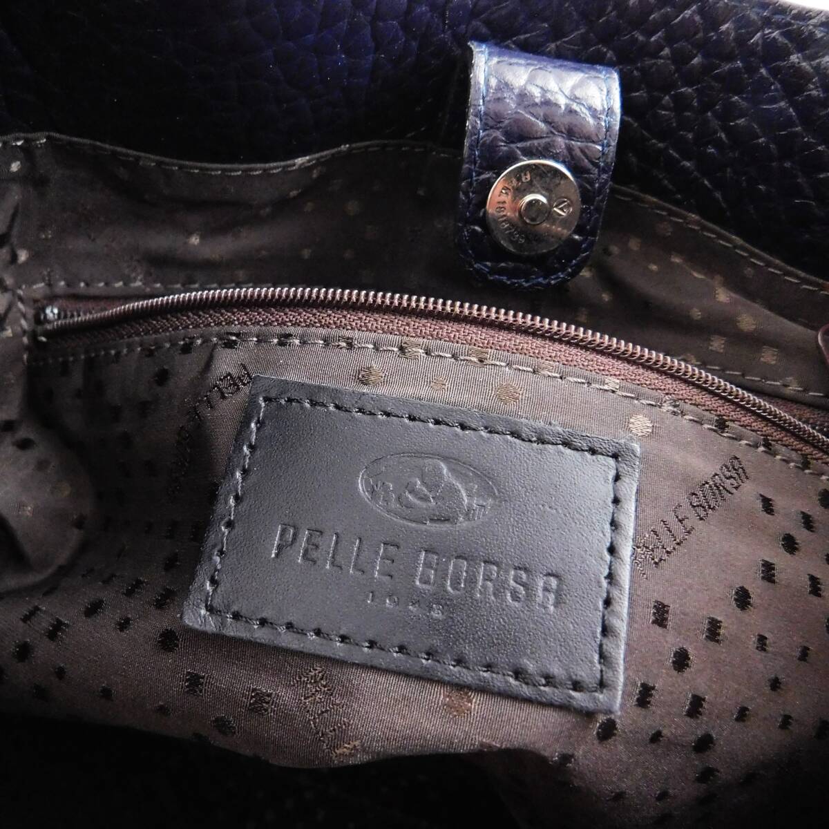 PELLE BORSA★ペレボルサ★定価50760★本革★トートバッグ★美品★E225_画像9