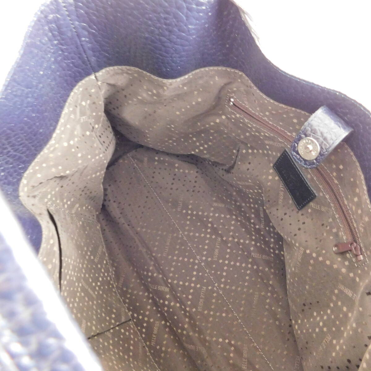 PELLE BORSA★ペレボルサ★定価50760★本革★トートバッグ★美品★E225_画像10