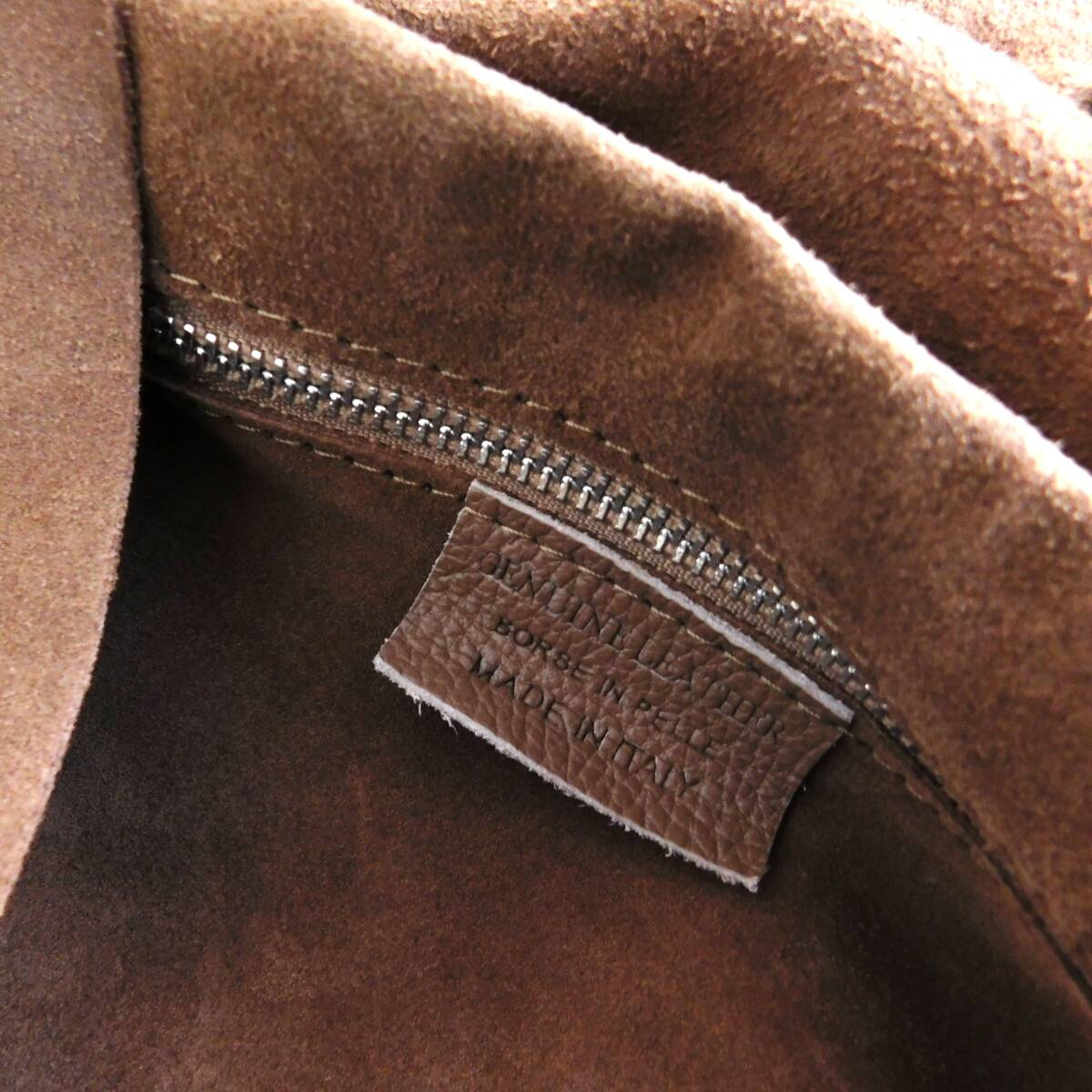 ボルサインペレ★イタリア製★牛革★ムートンボア★トートバッグ★18700★E355_画像5