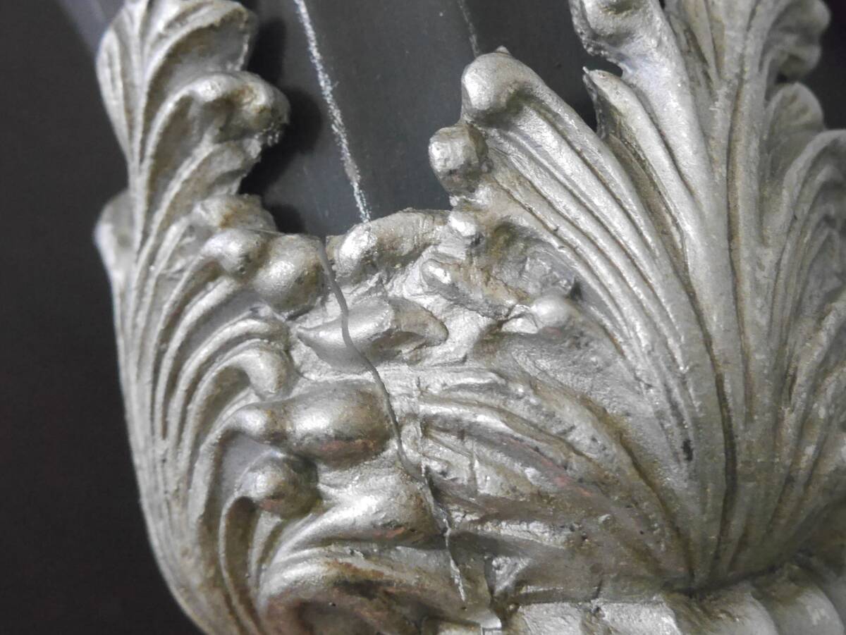 ◆中古◆Clay クレイ フラワーベース/花器/花瓶/花入れ/インテリア 14Φ22H グレー/シルバー色 アンティーク風◆複数在庫あり◆n01 #88_画像6