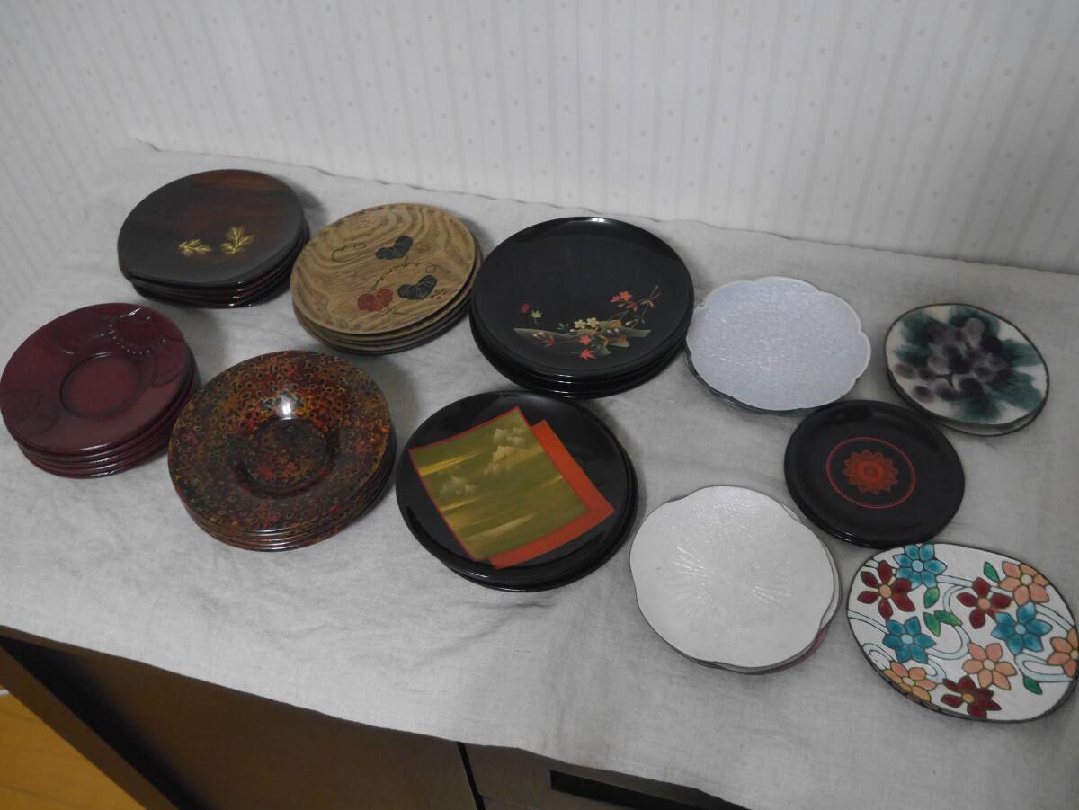 ◆中古◆小皿+茶たく 41点セット まとめて! 大量 色々 いろいろ 茶托 レトロ 和食器 茶器◆n11 #95_画像1