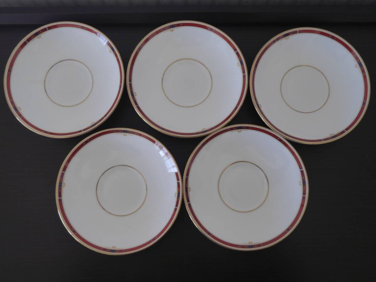 ◆中古◆WEDGWOOD ウェッジウッド コロラド カップ＆ソーサー 5客セット 金彩 洋食器 ティー 黒壺刻印 イギリス製 ◆n24 *02_画像3