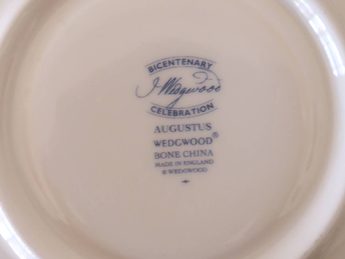 ◆中古◆WEDGWOOD ウェッジウッド オーガスタス ソーサーのみ 1枚のみ 金彩 AUGASTUS BONE CHINA イギリス製◆訳あり◆n24 *05_画像6