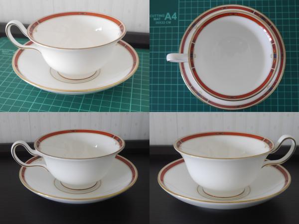 ◆中古◆WEDGWOOD ウェッジウッド コロラド カップ＆ソーサー 5客セット 金彩 洋食器 ティー 黒壺刻印 イギリス製 ◆n24 *02_画像8