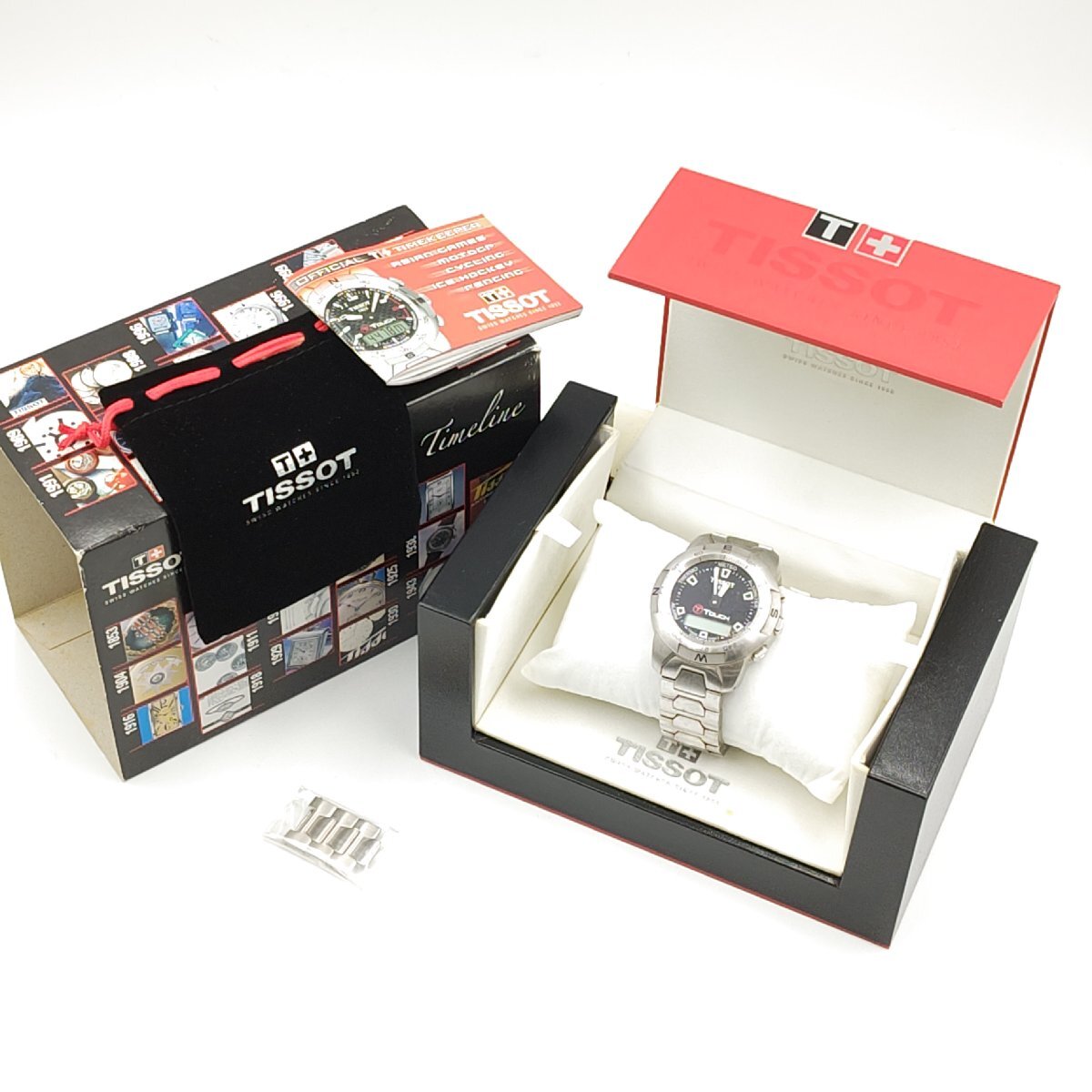 【T】ティソ タッチ QKP-RA-20328 Z253/353 電波ソーラー メンズ腕時計 シルバー_画像1