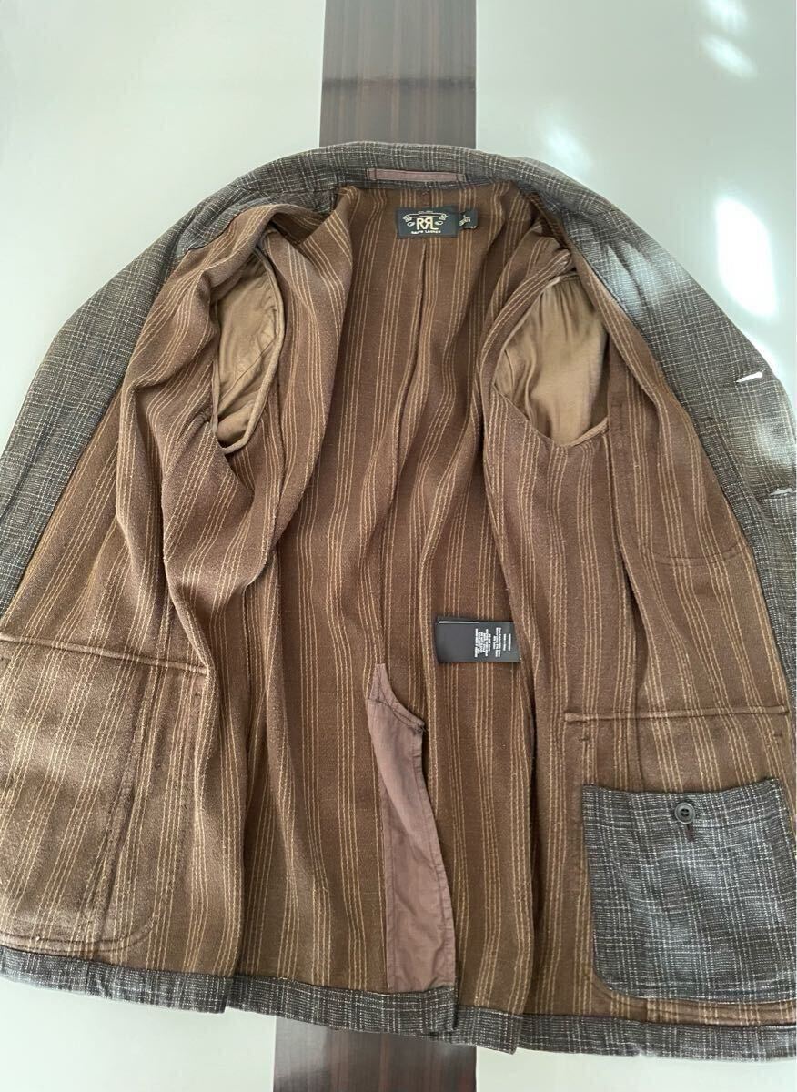 [. произведение ] прекрасный товар RRL PLAID SPORTS COAT спорт пальто жакет проверка Johnny tep