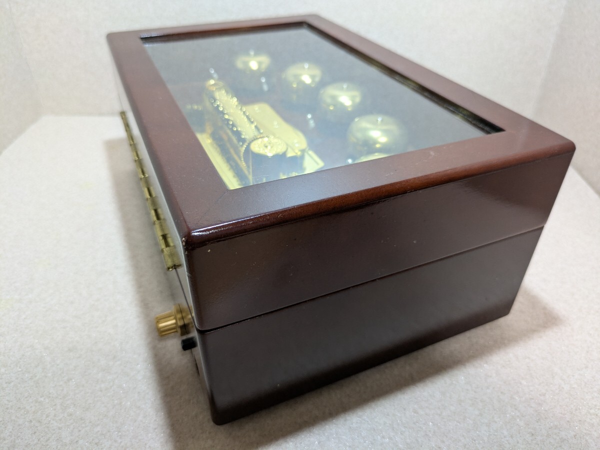 [ анимация есть ]Mr.Christmas Mr. Рождество темно синий sa- чай na bell музыкальная шкатулка 