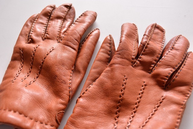＊ DENTS デンツ　裏地 カシミヤ レザー グローブ 7 1/2 7H 手袋_画像5