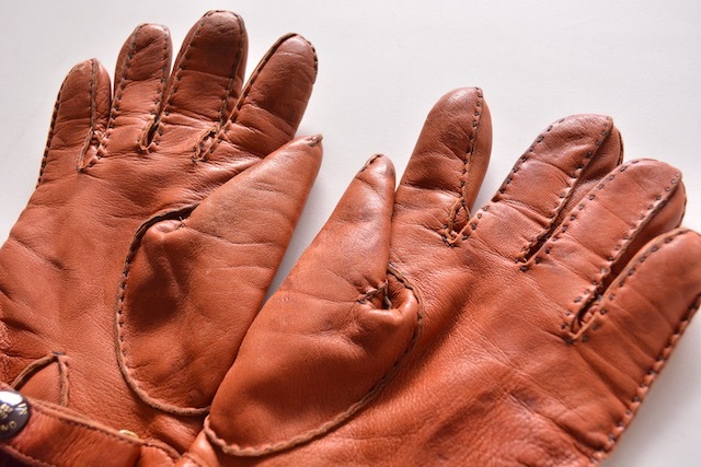 ＊ DENTS デンツ　裏地 カシミヤ レザー グローブ 7 1/2 7H 手袋_画像6
