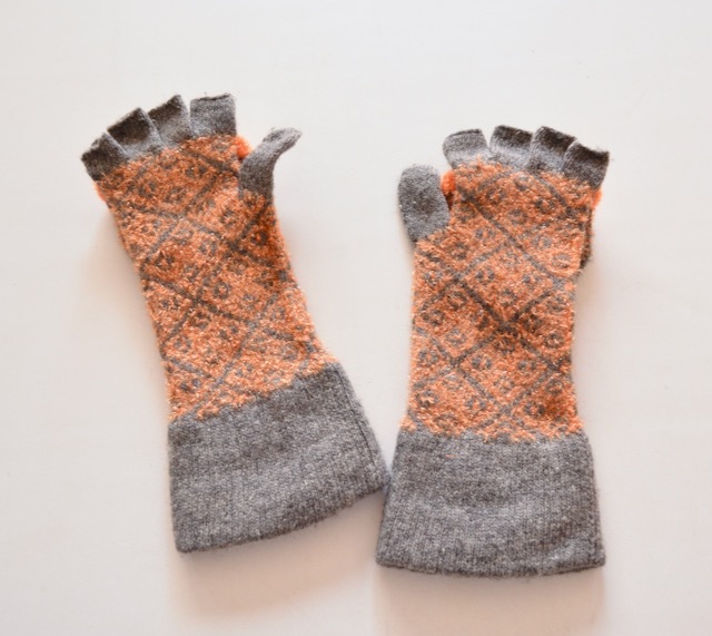 【 ヴィヴィアンウエストウッド 】2WAY フィンガーレス グローブ ミトン 手袋 ニット_画像4