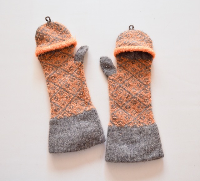 【 ヴィヴィアンウエストウッド 】2WAY フィンガーレス グローブ ミトン 手袋 ニット_画像5