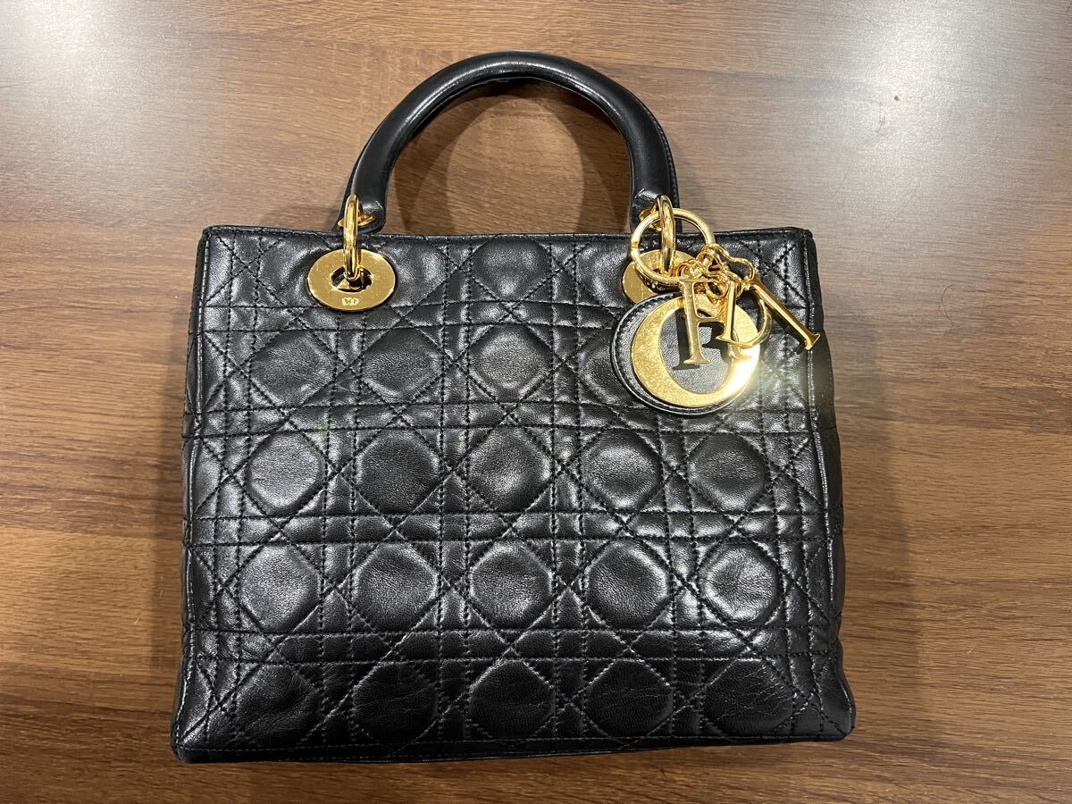 未使用保管品 Christian Dior レディディオール？ ハンドバッグ ブラック クリスチャンディオール トートバッグ _画像1
