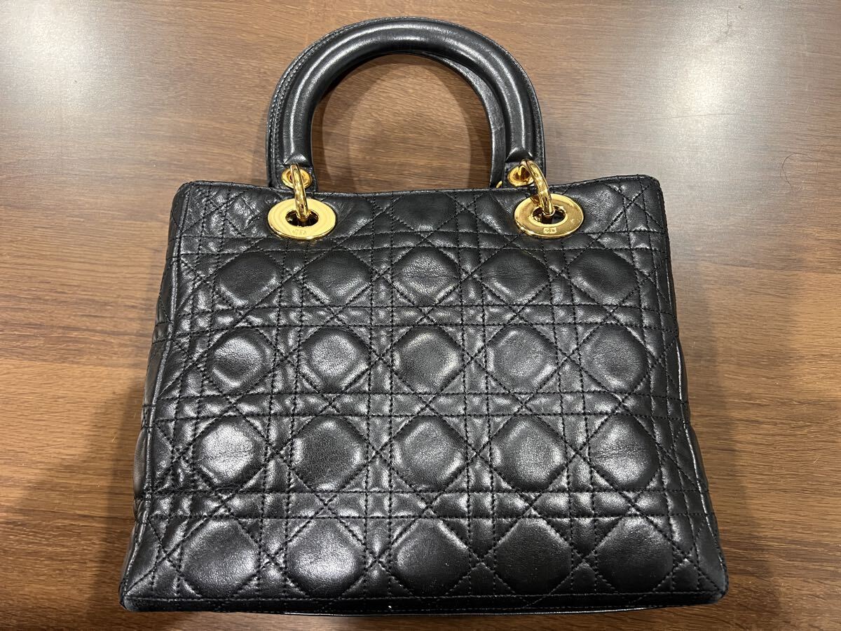 未使用保管品 Christian Dior レディディオール？ ハンドバッグ ブラック クリスチャンディオール トートバッグ _画像2