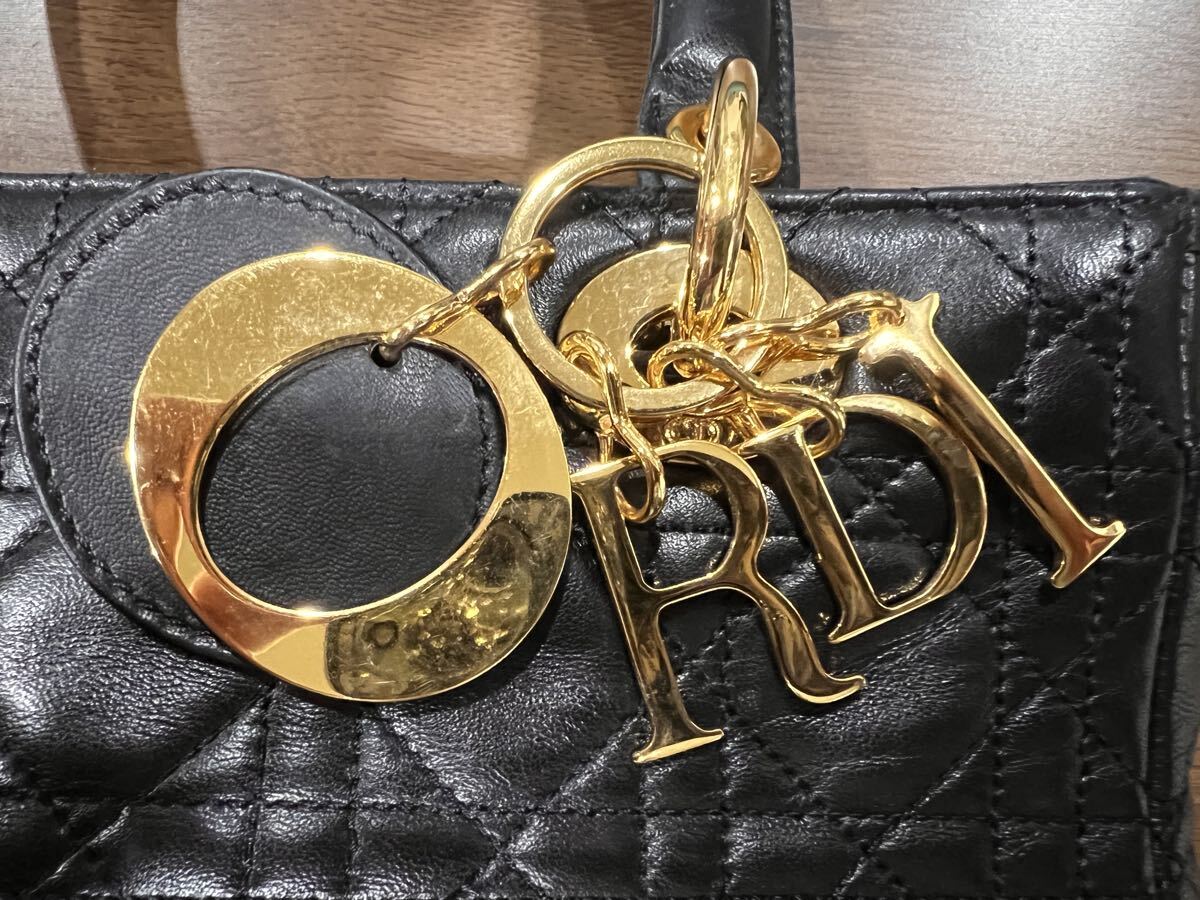 未使用保管品 Christian Dior レディディオール？ ハンドバッグ ブラック クリスチャンディオール トートバッグ _画像3