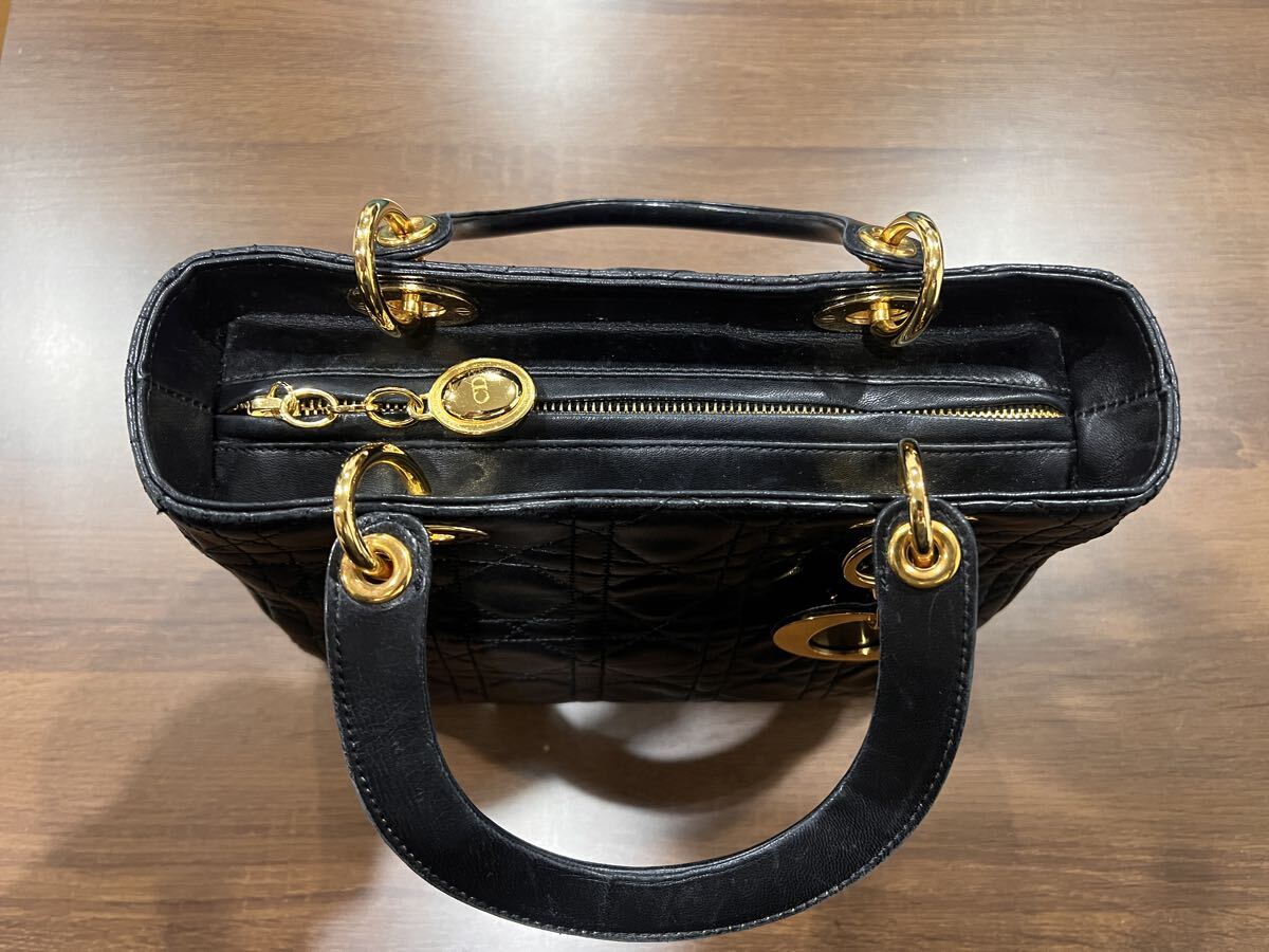 未使用保管品 Christian Dior レディディオール？ ハンドバッグ ブラック クリスチャンディオール トートバッグ _画像4