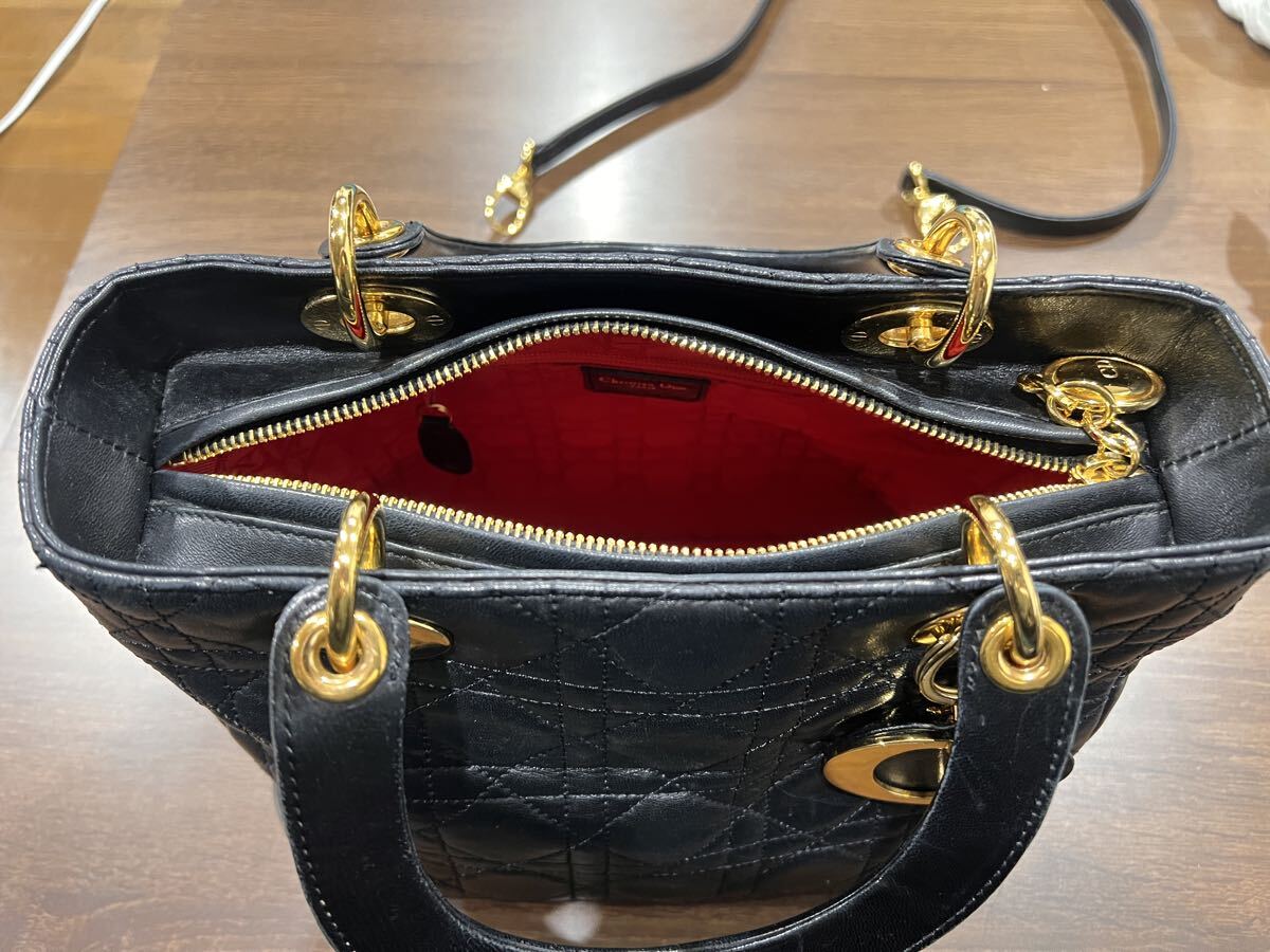 未使用保管品 Christian Dior レディディオール？ ハンドバッグ ブラック クリスチャンディオール トートバッグ _画像8